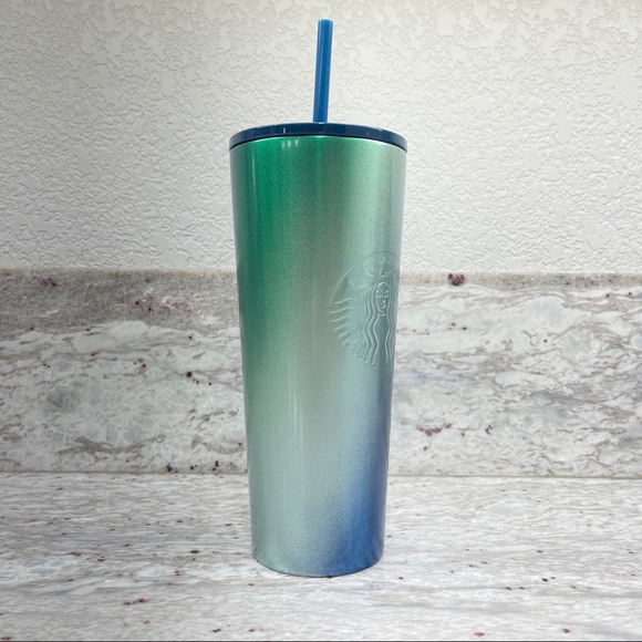 Starbucks NWT 2021 Holiday Limited Edition Set of 2 Stainless Steel Ombré- 24oz - Picture 8 of 15